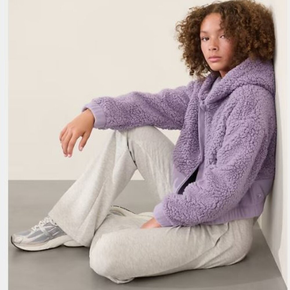 Athleta Girl Cloud Fleece Full Zip Hoodie size14 - Picture 5 of 16